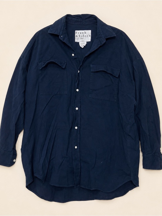 Frank & Eileen Tops - Frank & Eileen Women’s Navy Button-Up